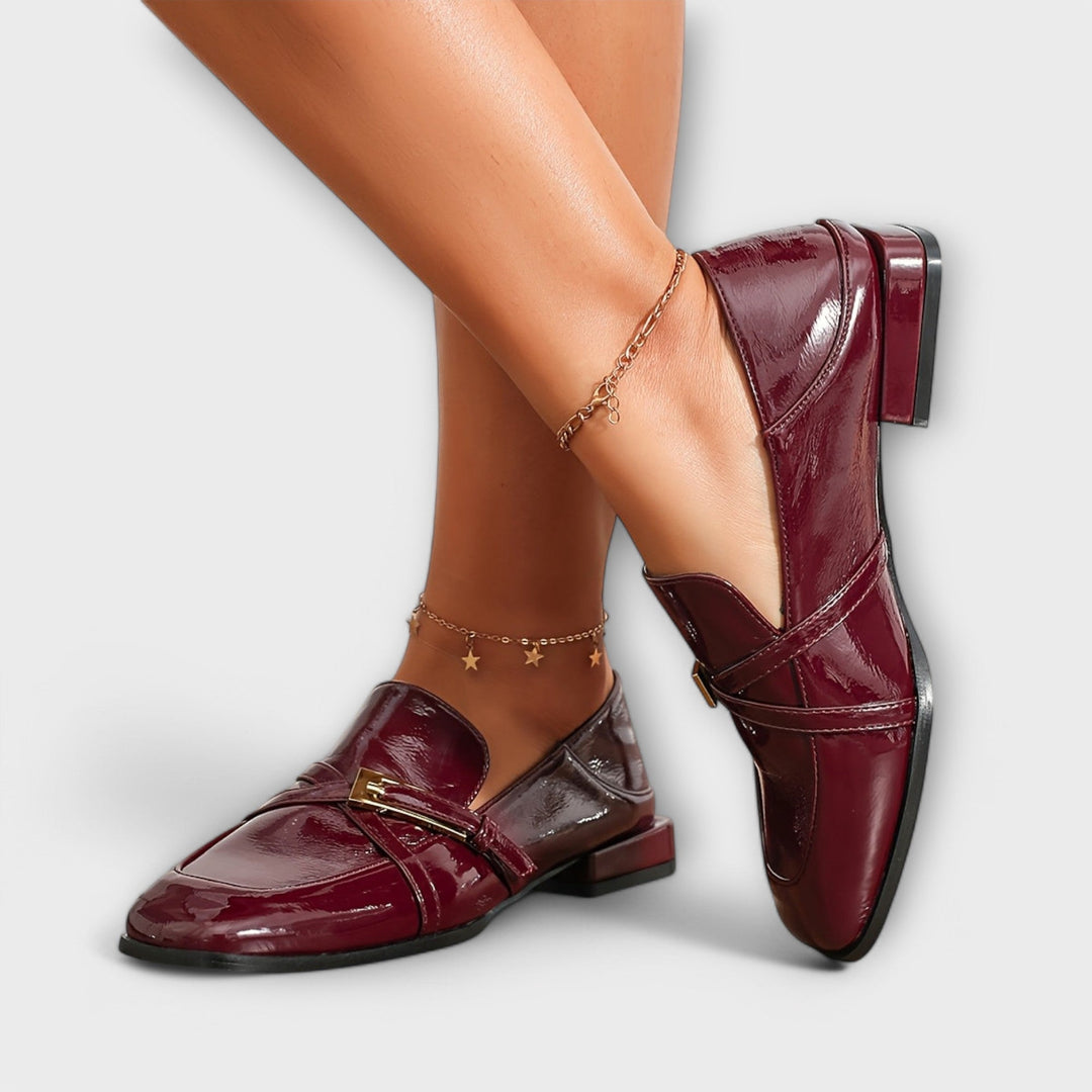 Izabela - Burgundy moccasins