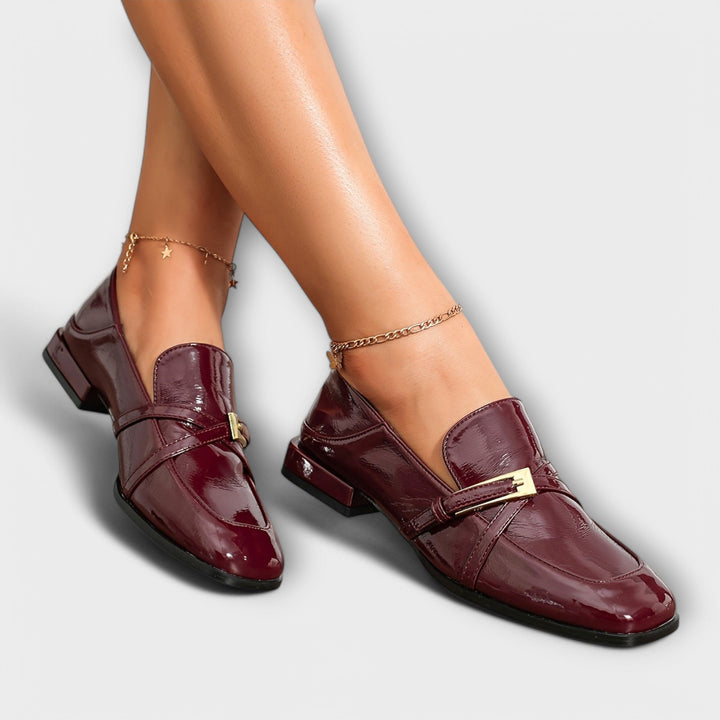 Izabela - Burgundy moccasins