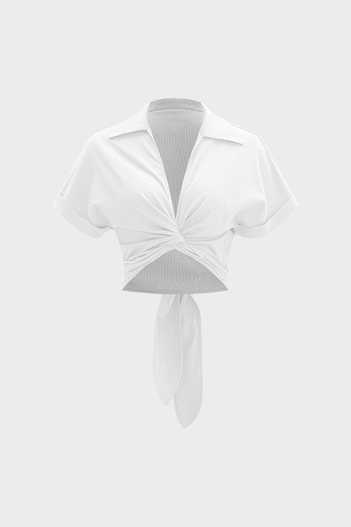 Bětka - Linen blouse with V-neck