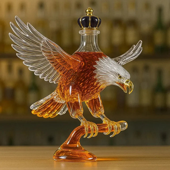 Fehérfejű sas formájú whisky üveg
