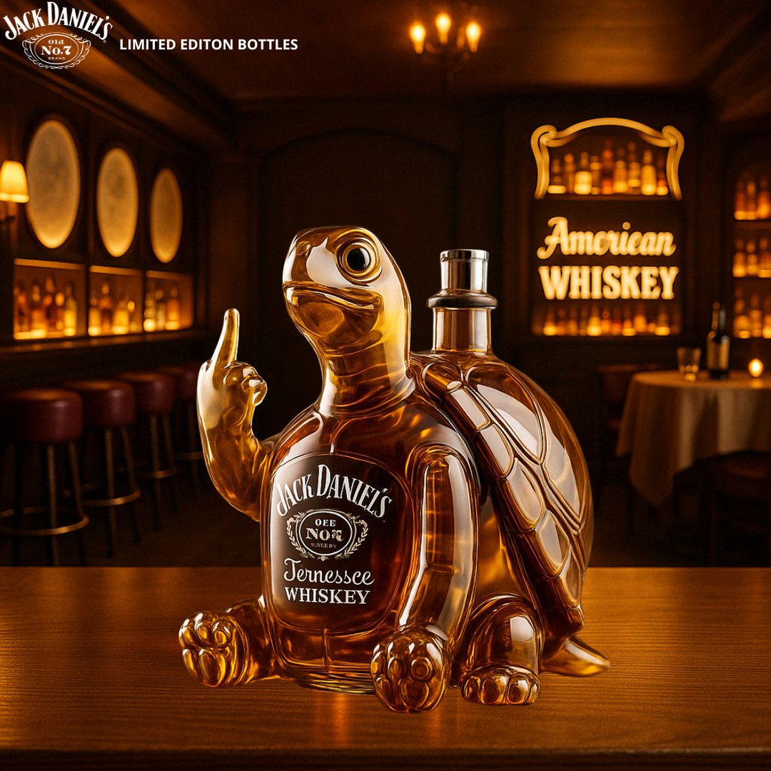 Teknős alakú whisky üveg