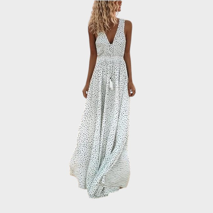 Kamila - Hosszú boho ruha holdmintával