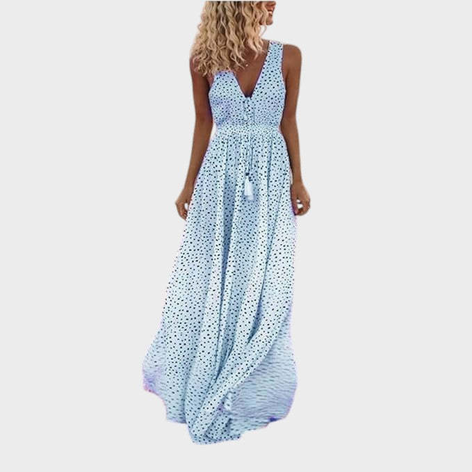 Kamila - Hosszú boho ruha holdmintával