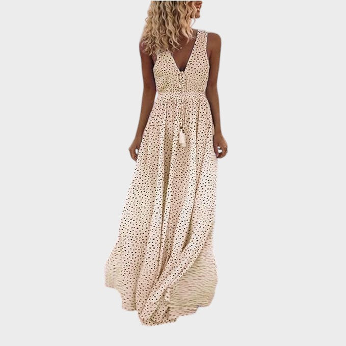 Kamila - Hosszú boho ruha holdmintával