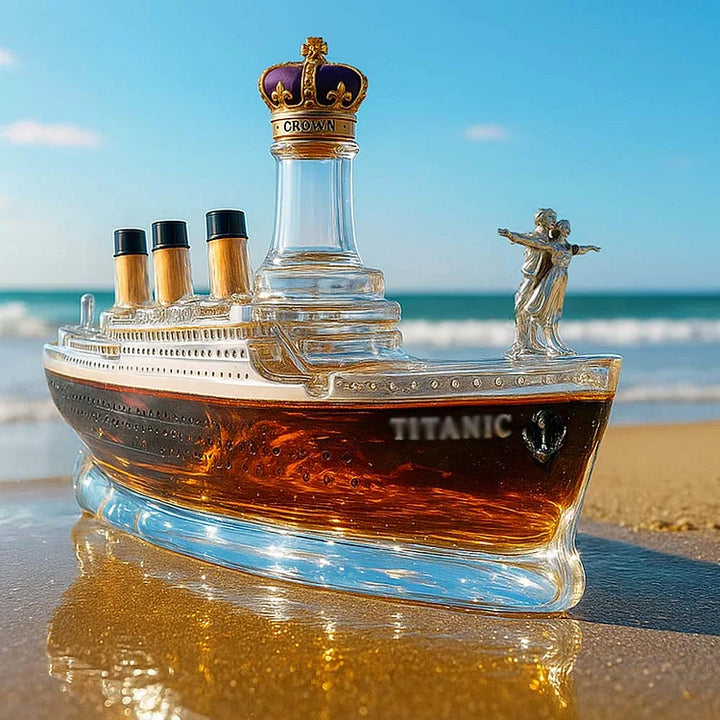 Romantikus hajóformájú whisky üveg