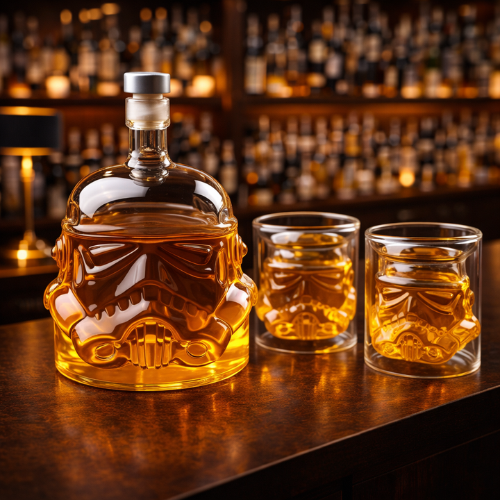 Whiskey Üveg - Üveg és Pohár Készlet Kiadás