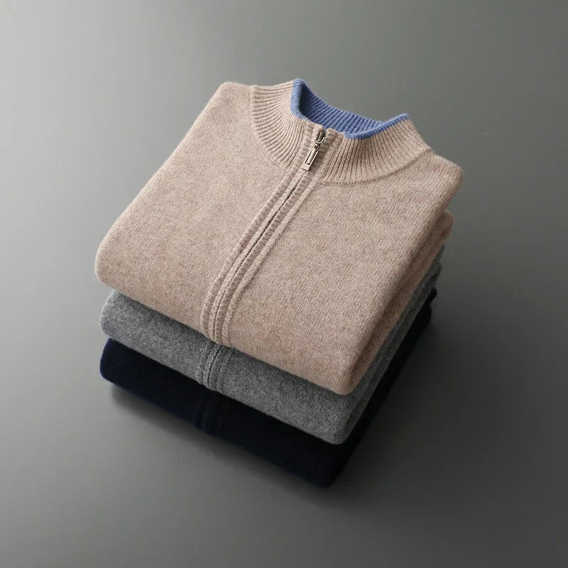 Luděk - Cashmere coat with zip