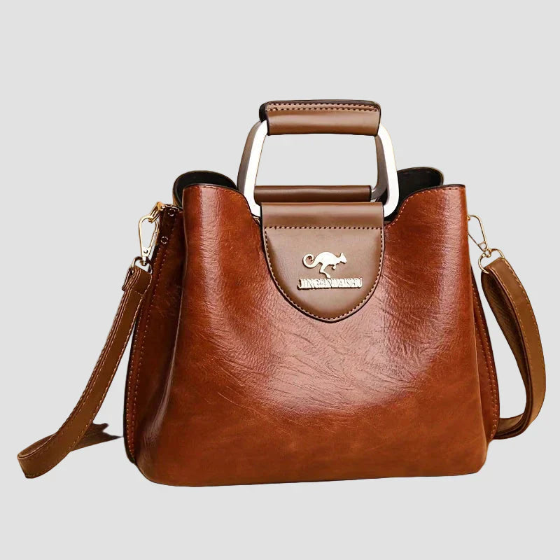Anna – Elegáns, két színű bőr táska