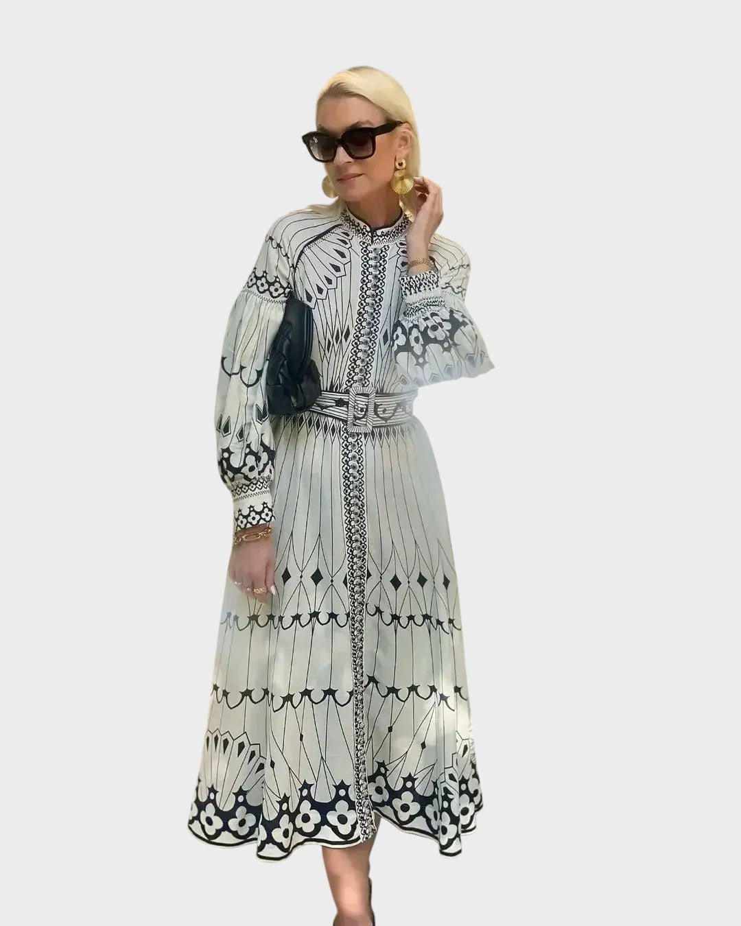 Mirabel - Elegáns ruha retro mintával