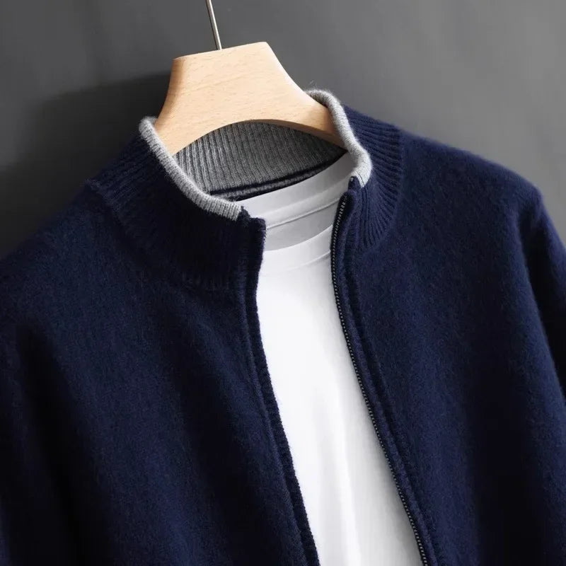 Luděk - Cashmere coat with zip