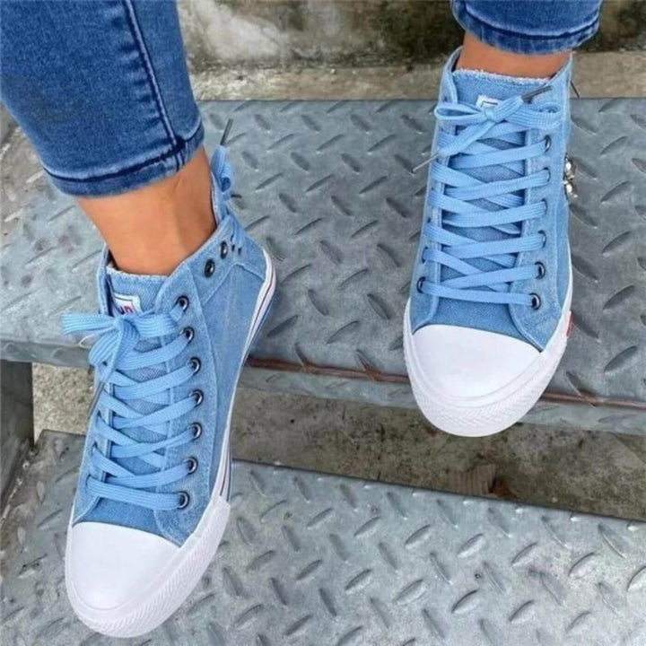 Hana - Női magas denim cipő