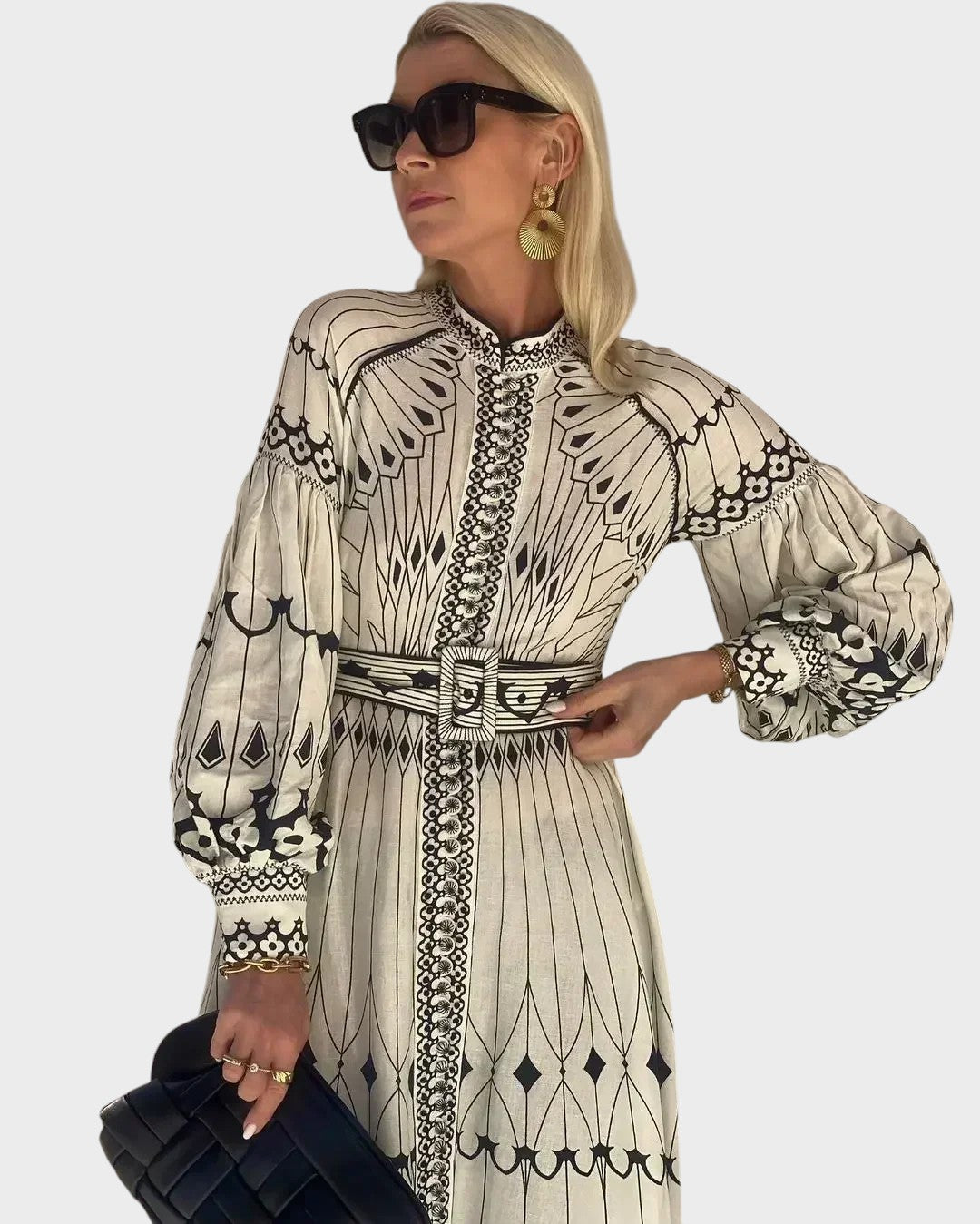 Mirabel - Elegáns ruha retro mintával