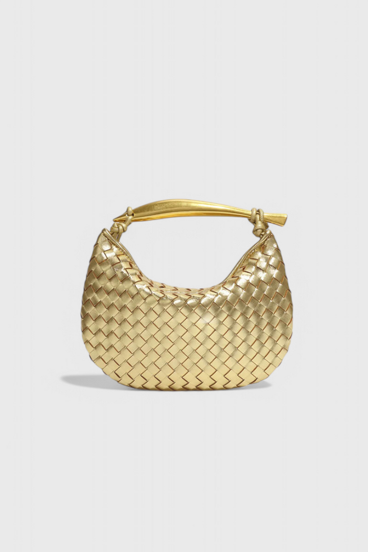 Gerda Bolso Woven táska arany fogantyúval