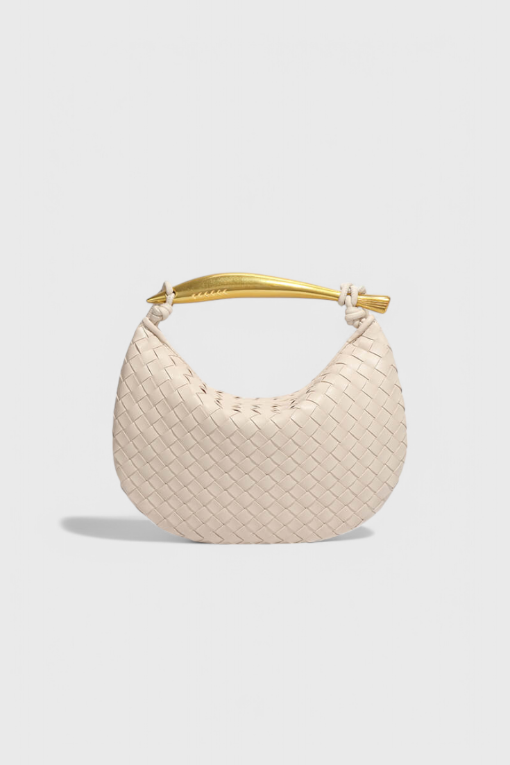Gerda Bolso Woven táska arany fogantyúval