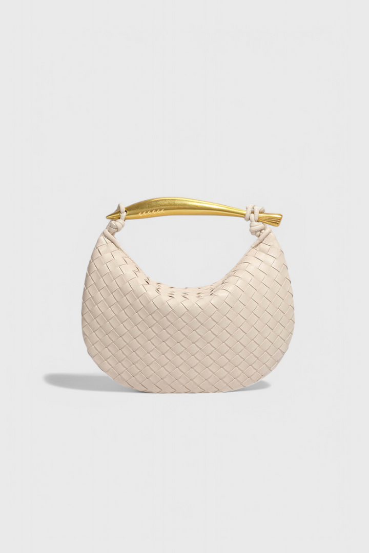 Gerda Bolso Woven táska arany fogantyúval