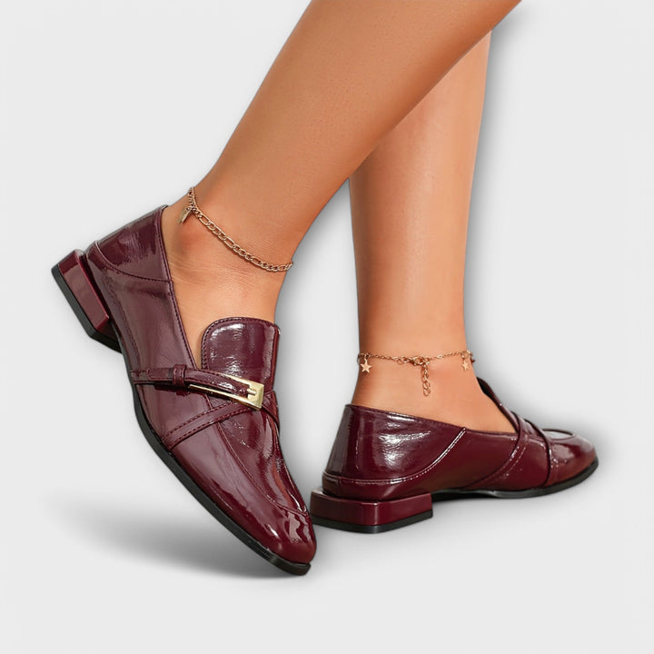 Izabela - Burgundy moccasins