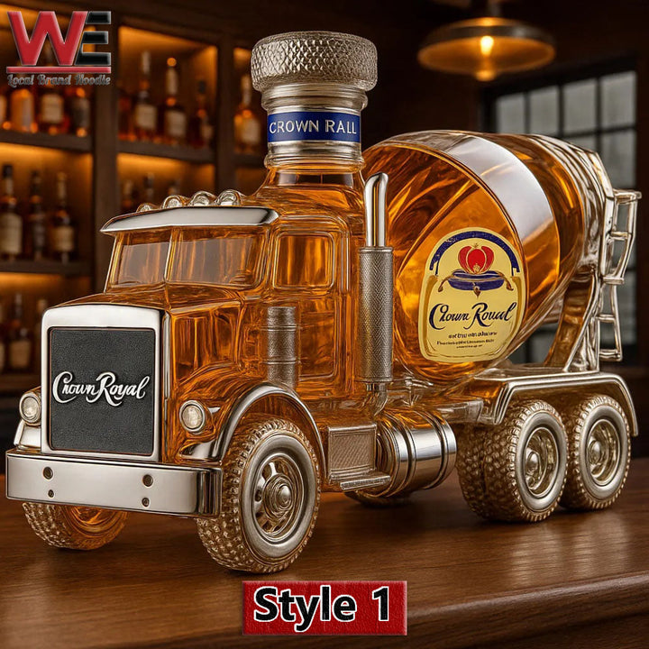Cement mixer formájú whisky üveg