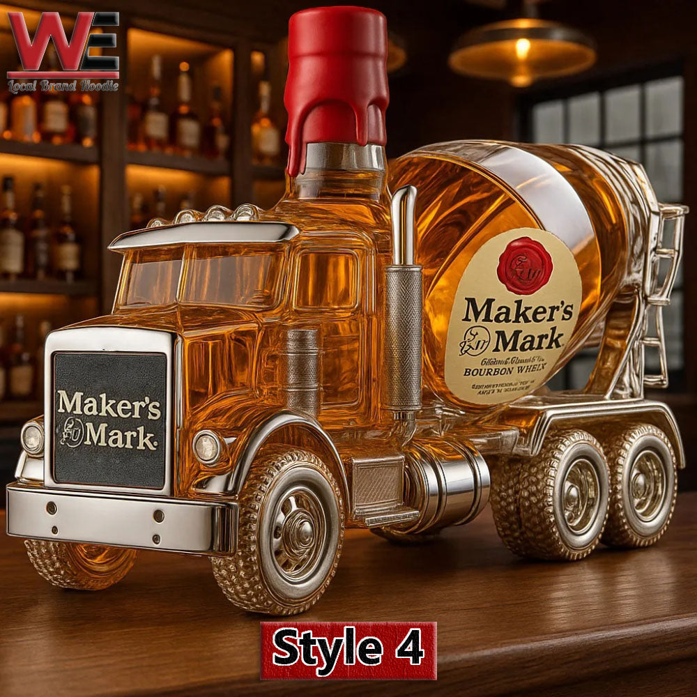 Cement mixer formájú whisky üveg