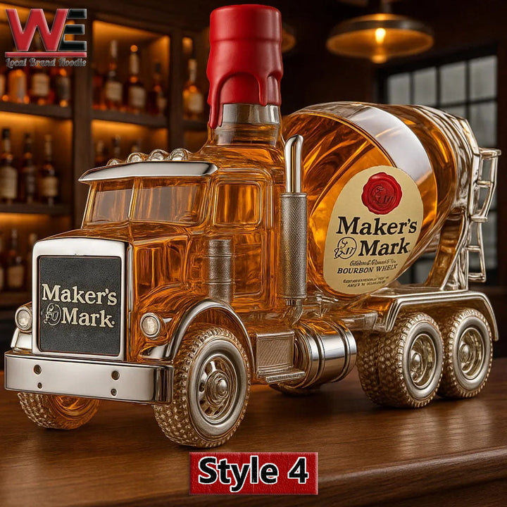 Cement mixer formájú whisky üveg
