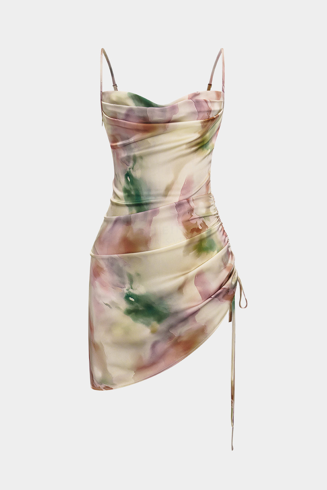 Božena – Kivágott mini ruha tie-dye mintával