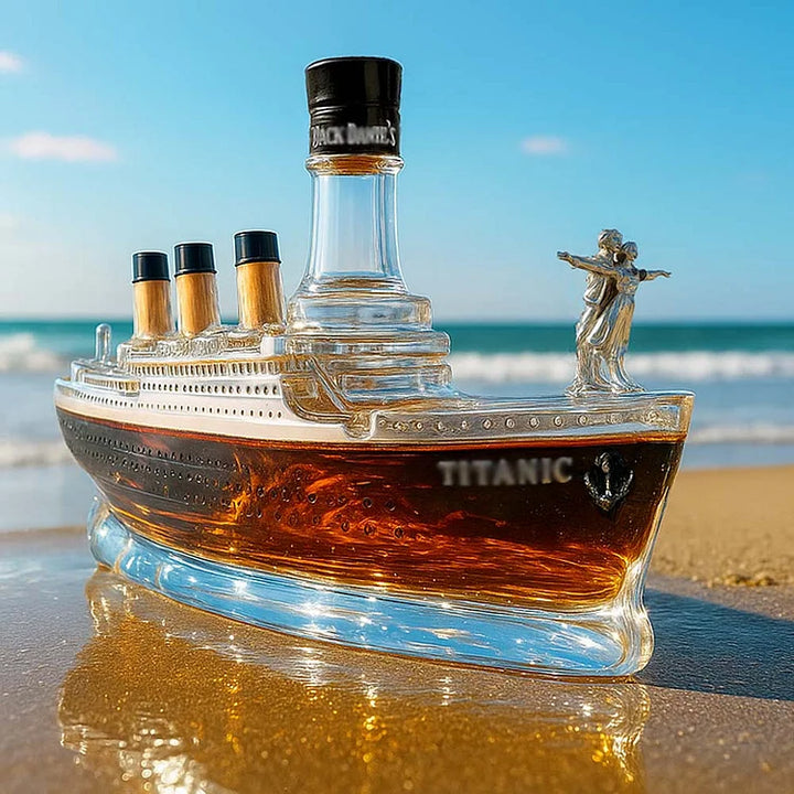 Romantikus hajóformájú whisky üveg