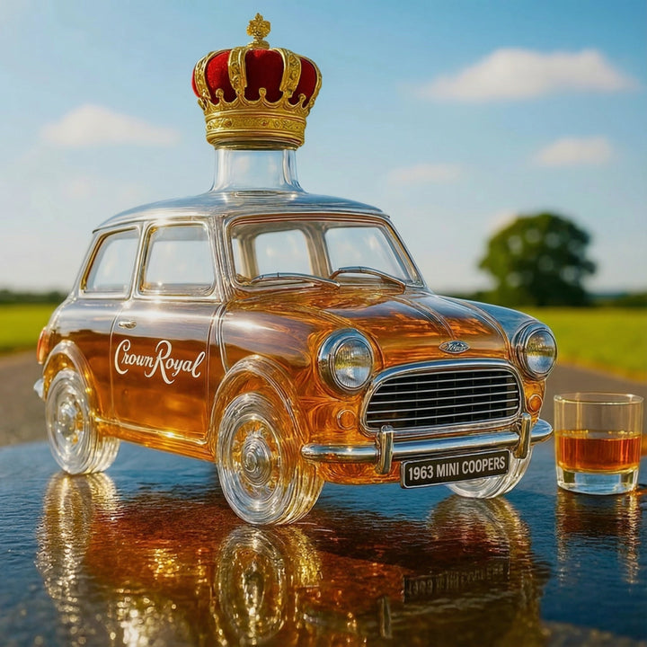 Retro whiskey üveg autó formájában
