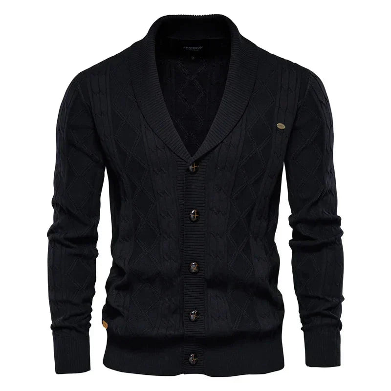 Alfonz - Férfi pulóver gombos záródással