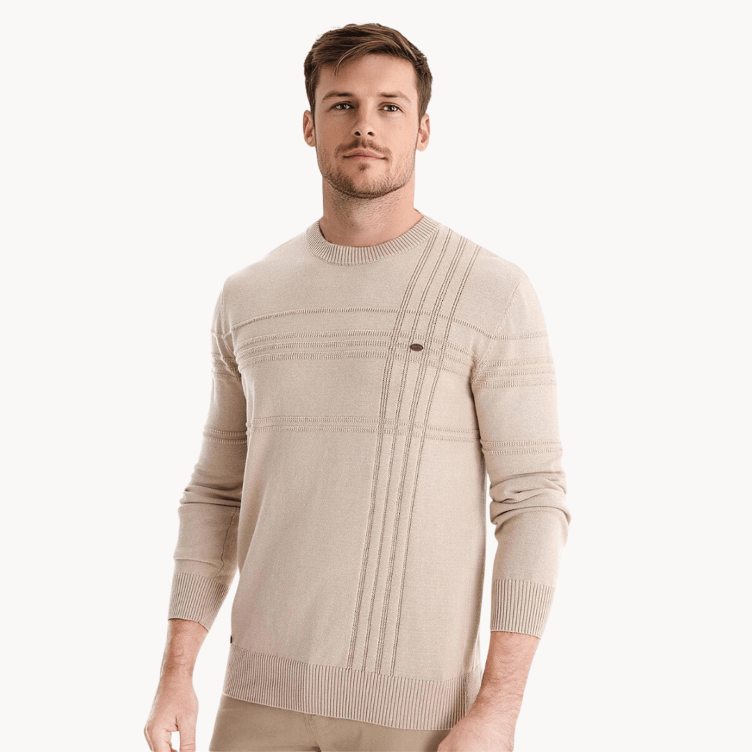 Gabriel - Men's sweater with diamond pattern