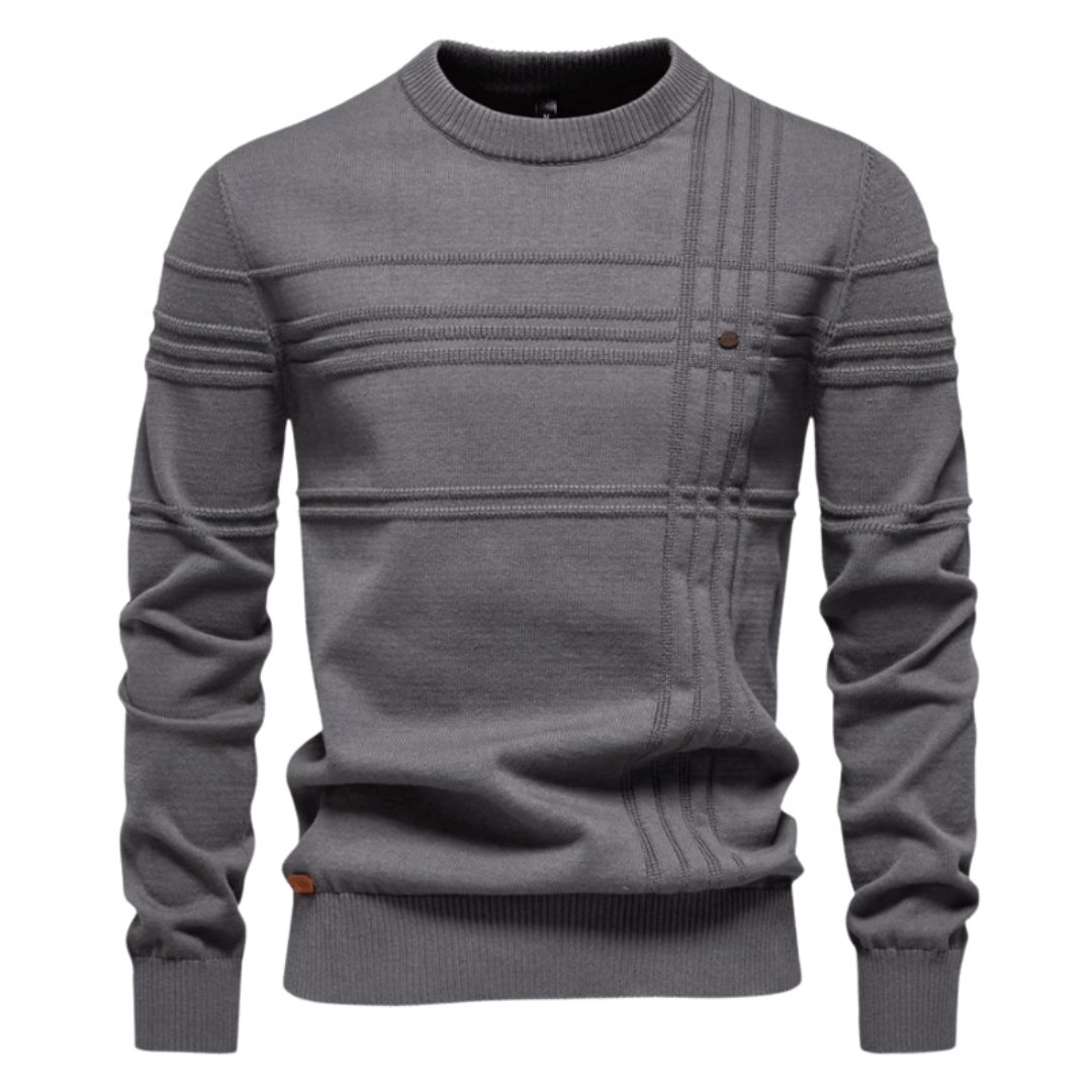 Gabriel - Men's sweater with diamond pattern