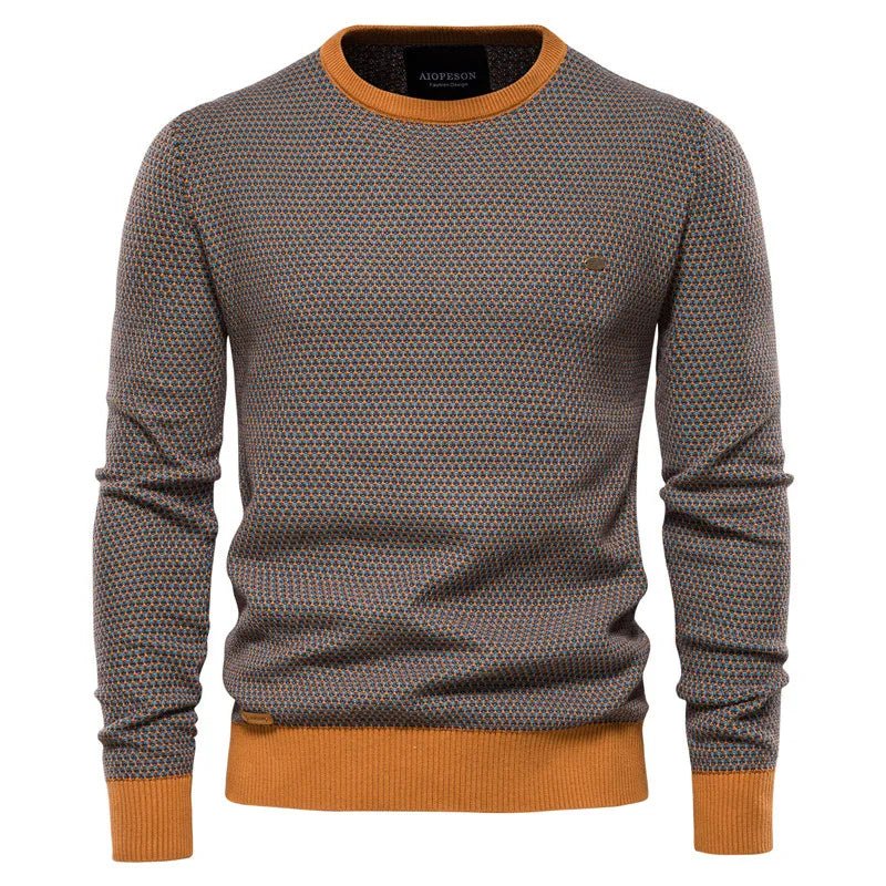 Dionýz - Men's sweater with diamond pattern