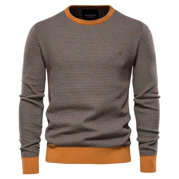 Dionýz - Men's sweater with diamond pattern