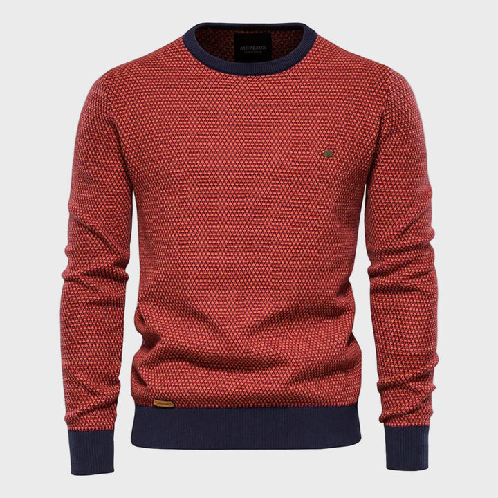 Dionýz - Men's sweater with diamond pattern