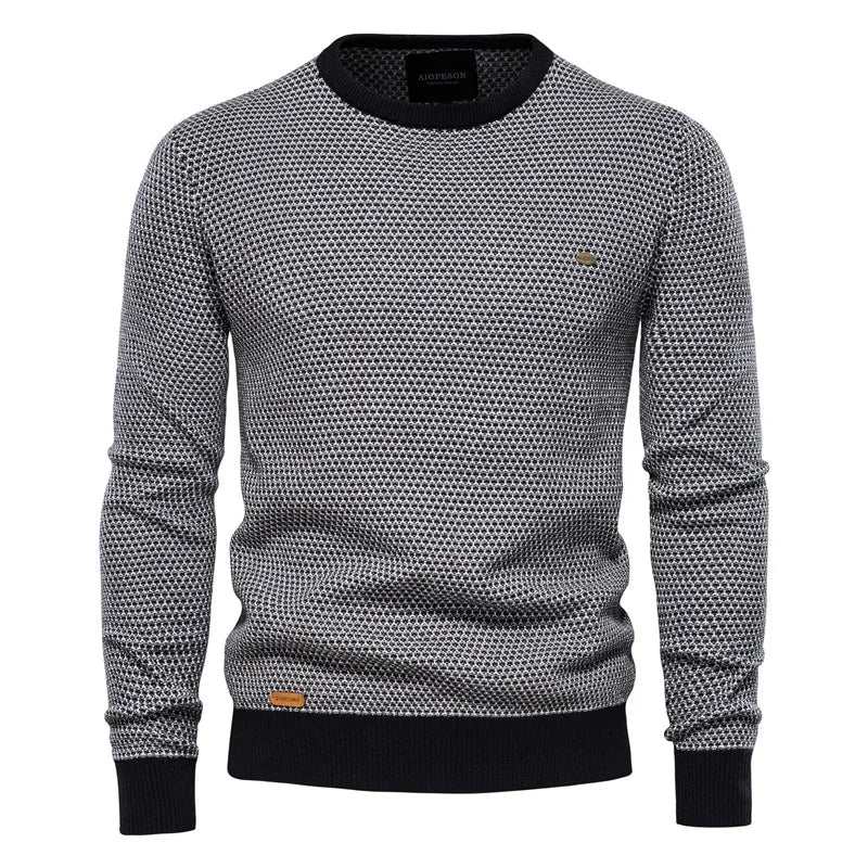 Dionýz - Men's sweater with diamond pattern