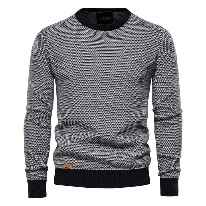 Dionýz - Men's sweater with diamond pattern