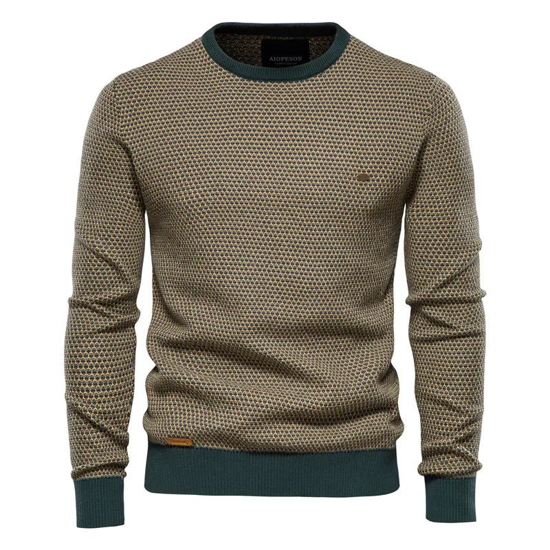 Dionýz - Men's sweater with diamond pattern
