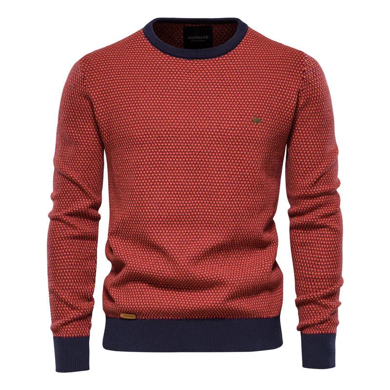 Dionýz - Men's sweater with diamond pattern